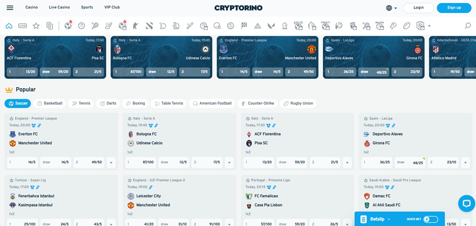 Cryptorino Casino sportsbook